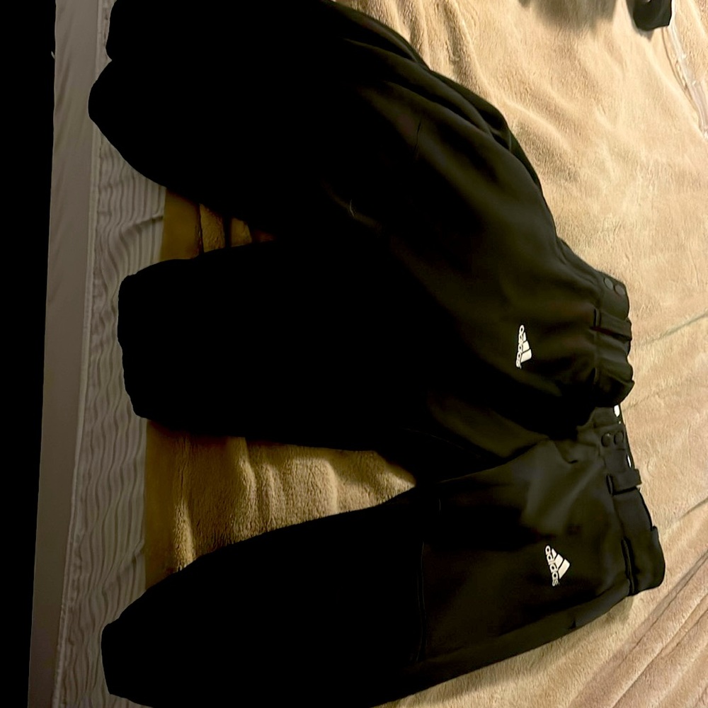 2 pairs Adidas black softball pants